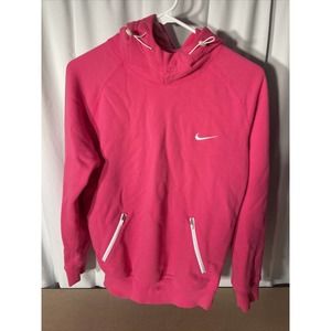 Nike Womens Pullover Hoodie Sweatshirt•Size: Small-Pink•Zip Pockets•
